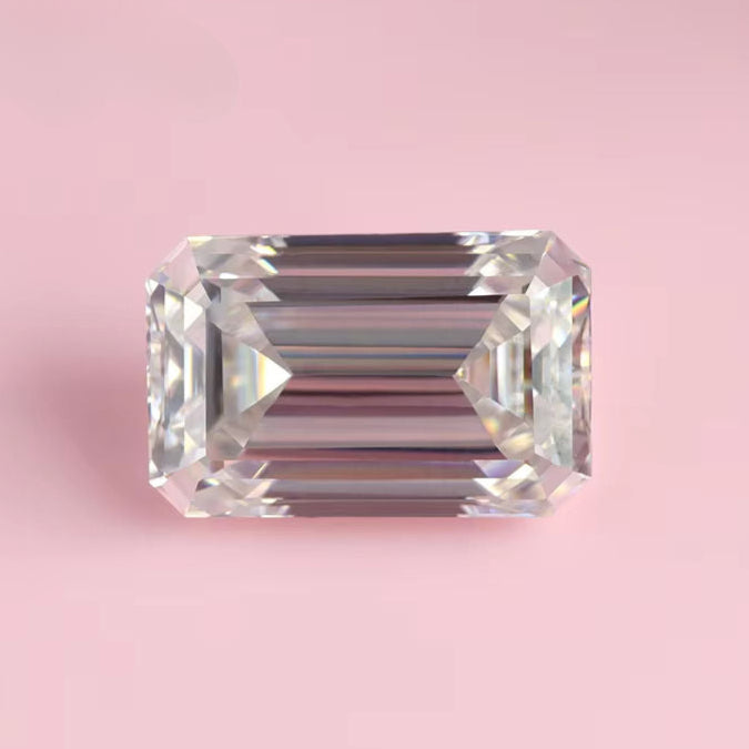 VVS1 1.00 Ct To 10.00 Ct Emerald Cut Moissanite Loose Stone For Making Fine Jewelry