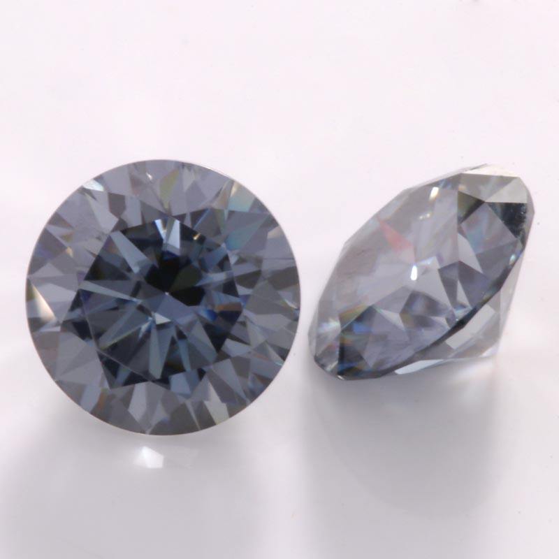 Round Cut Grey Color Loose Moissanite Diamond, All Size Available 5mm 6mm 7mm 8mm ETC