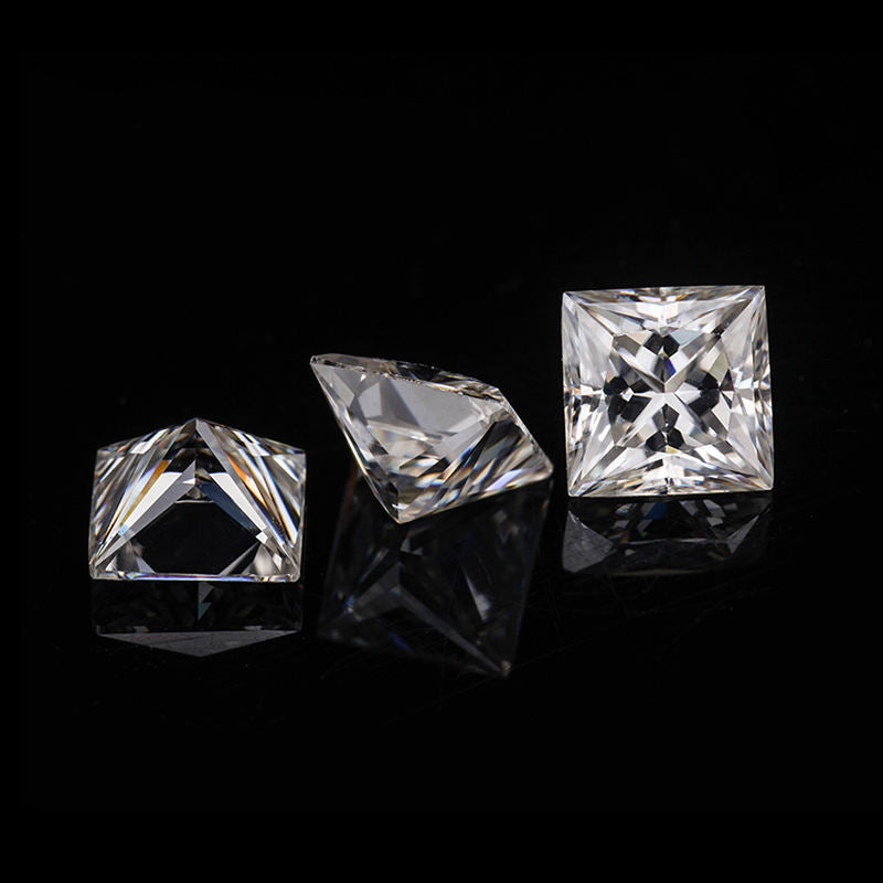 Princess Cut Colorless Loose Moissanite For Custom Engagement Ring, Earring And Pendant (Copy)