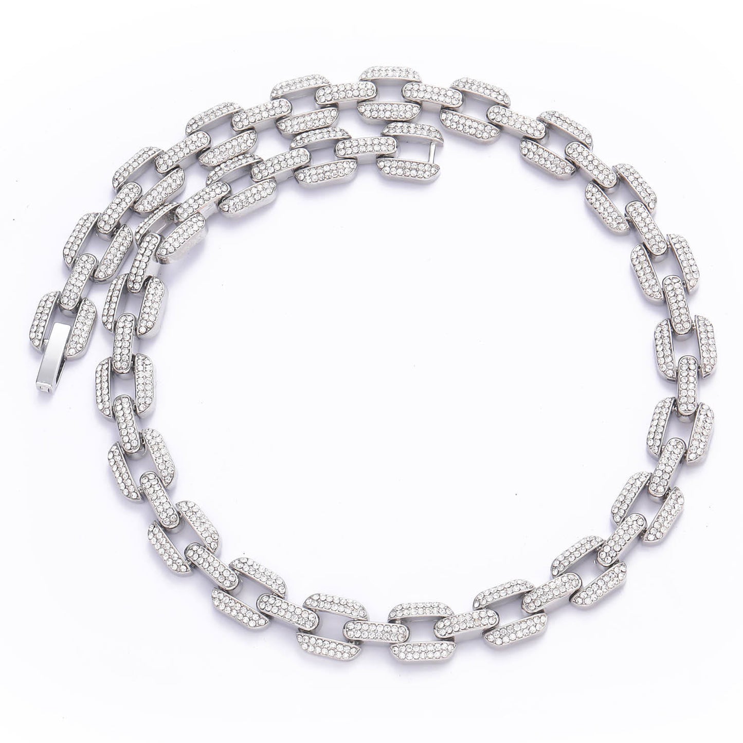 New Design Iced Out Moissanite Diamond 12mm Hip Hop Cuban Link Chain Necklace, Rapper Chains, Hip Hop Jewelry