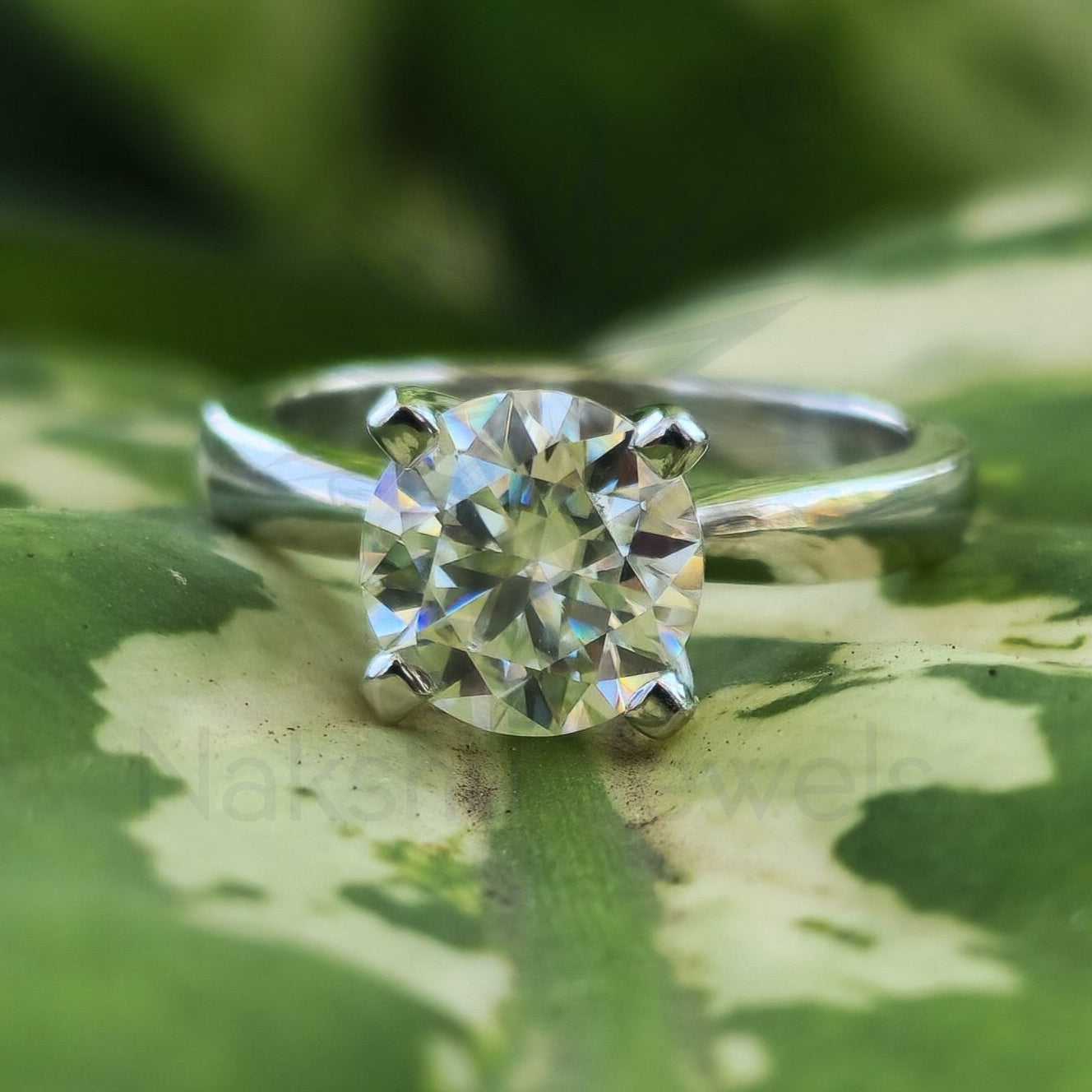 Round Cut Solitaire Moissanite Bridal Set