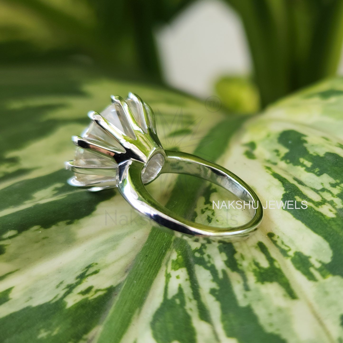 Round Moissanite Engagement Ring - Prong Set