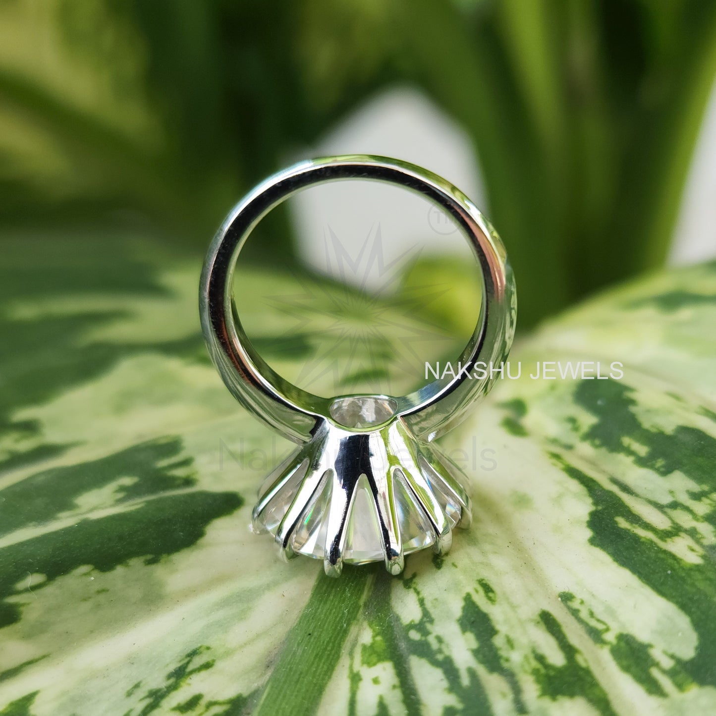 Round Moissanite Engagement Ring - Prong Set