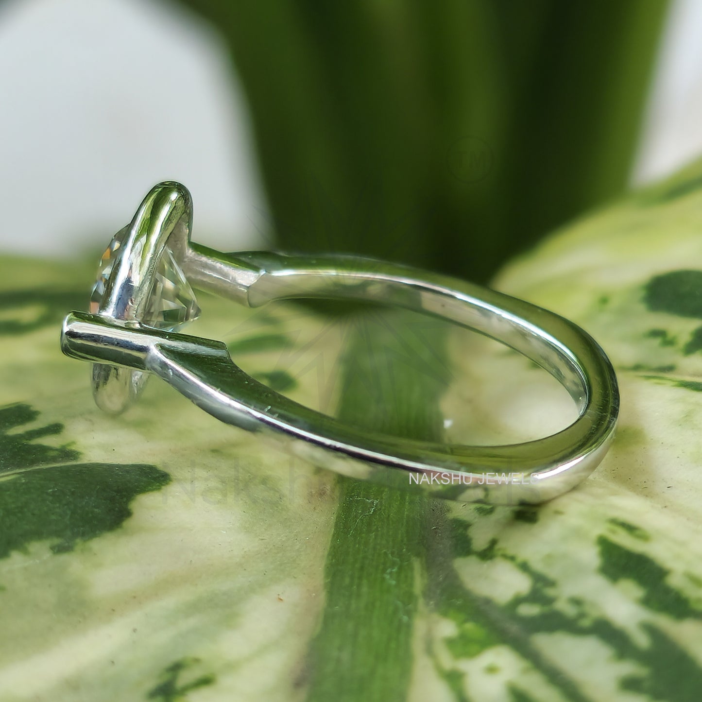 Round Cut Solitaire Bezel Set Moissanite Engagement Ring