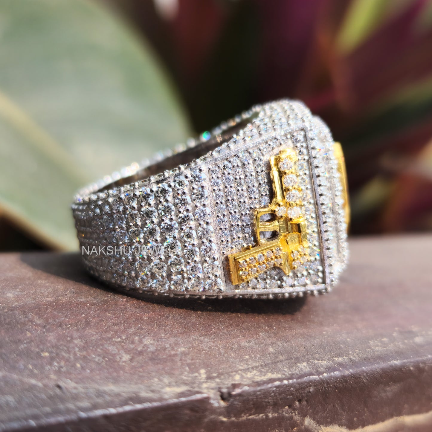 Royal Safety 1st Iced-Out Moissanite Ring