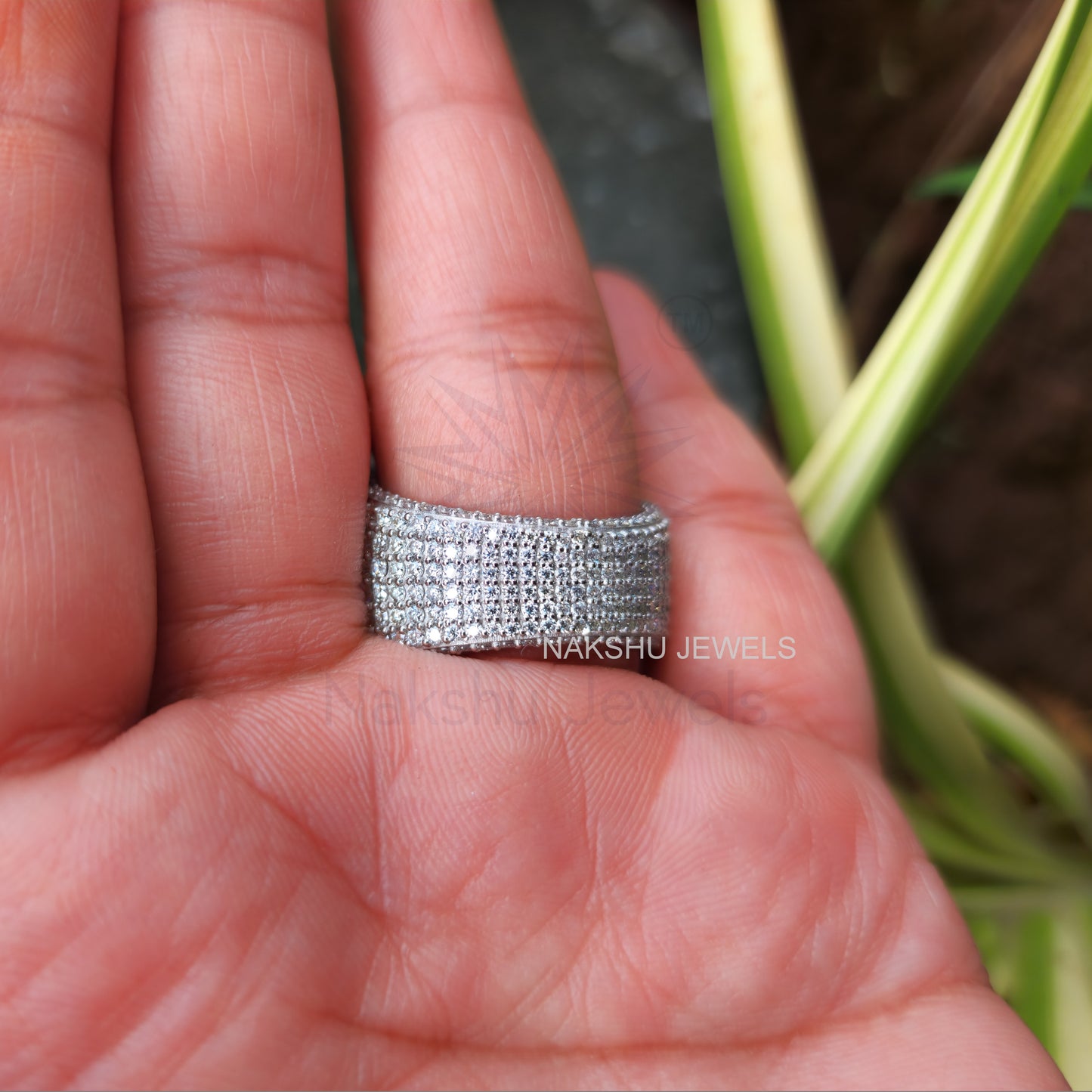 Royal Safety 1st Iced-Out Moissanite Ring
