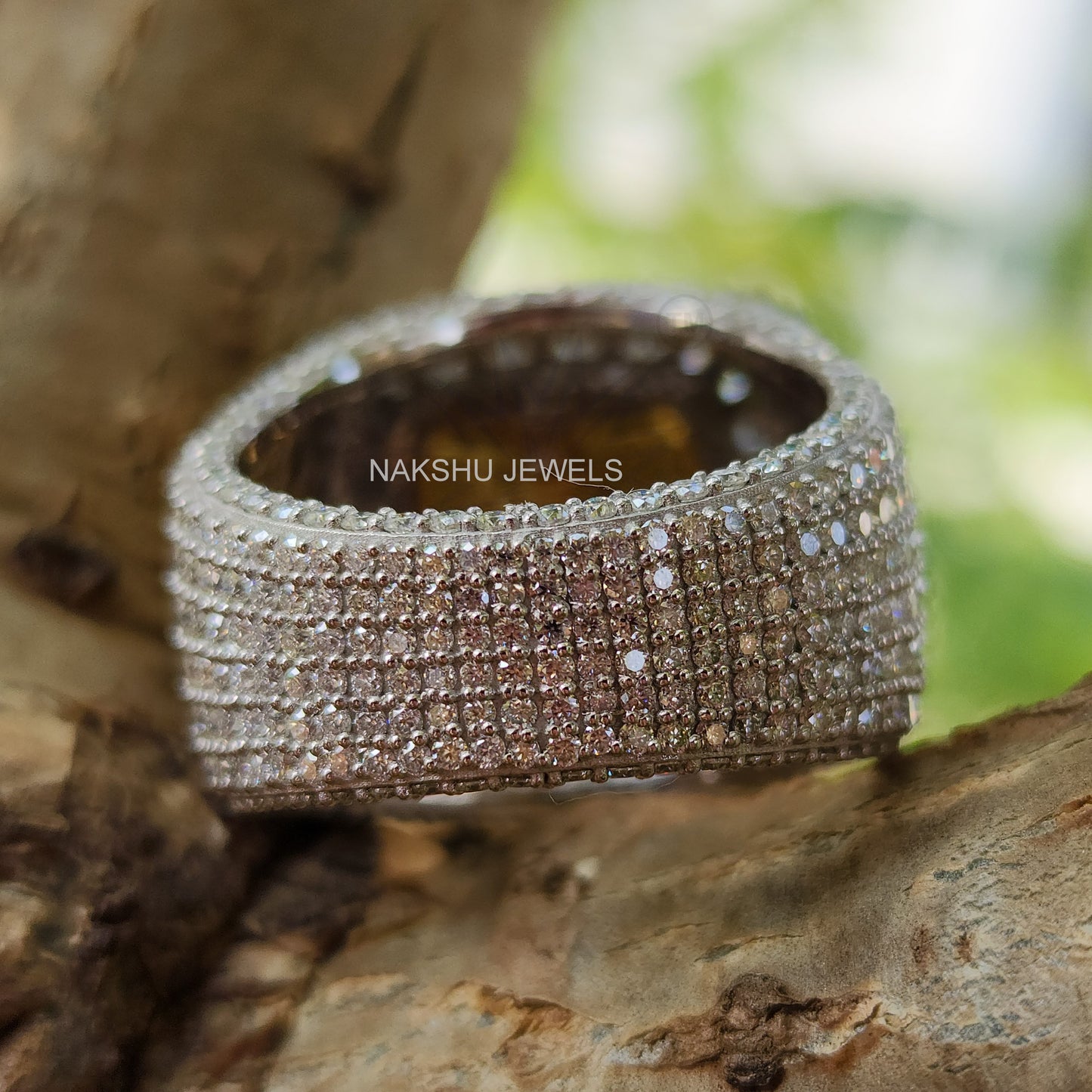 Royal Safety 1st Iced-Out Moissanite Ring