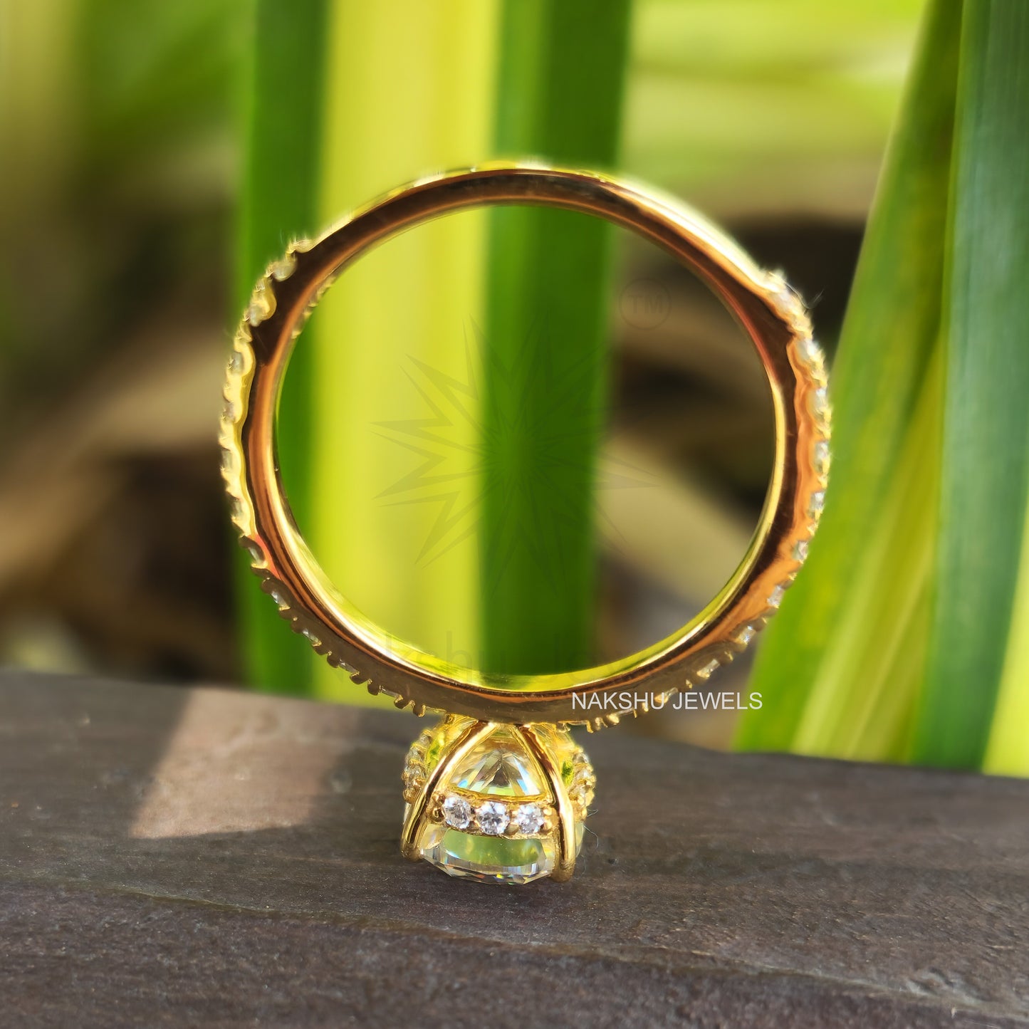 Cushion Brilliant Cut Moissanite Hidden Halo Pave Engagement