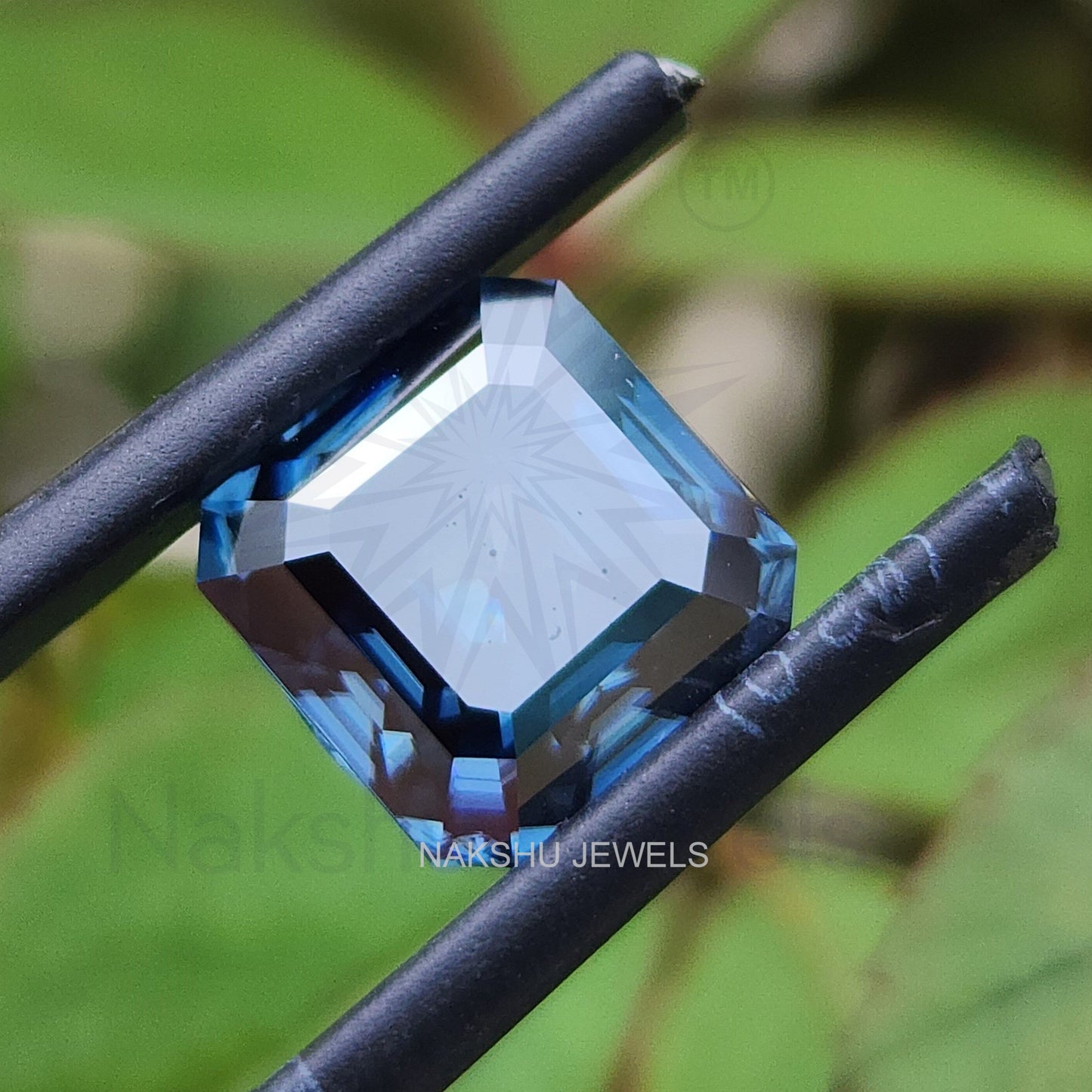 3 CT Asscher Cut Royal Blue Loose Moissanite For Custom Engagement Ring Or Pendant (Copy)