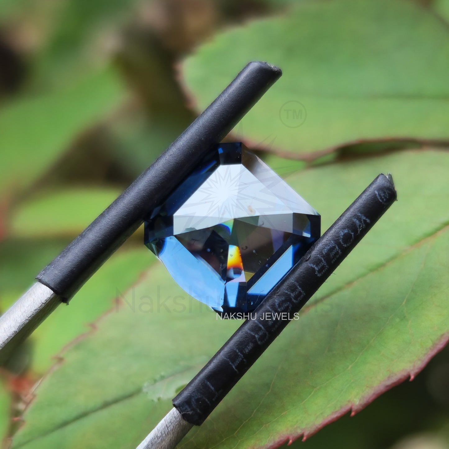 3 CT Asscher Cut Royal Blue Loose Moissanite For Custom Engagement Ring, Earring And Pendant