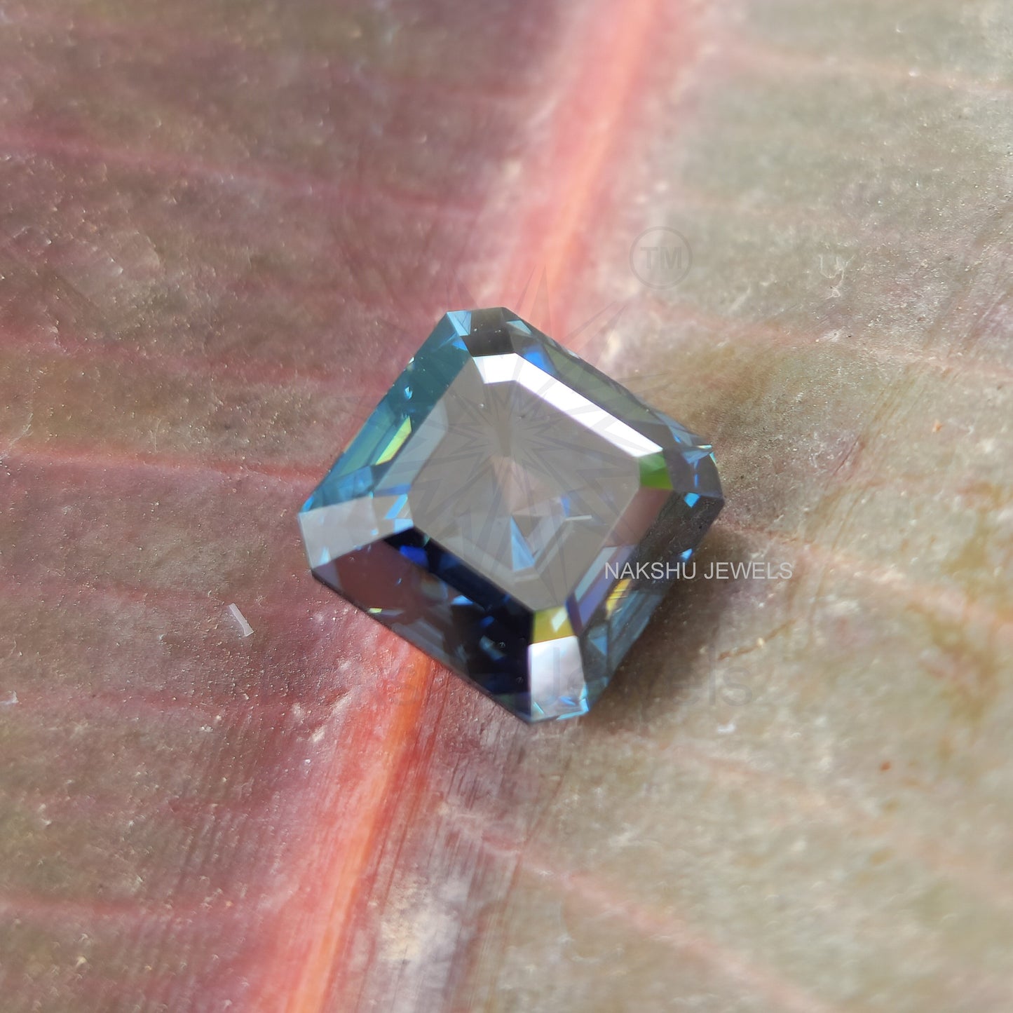 3 CT Asscher Cut Royal Blue Loose Moissanite For Custom Engagement Ring Or Pendant (Copy)
