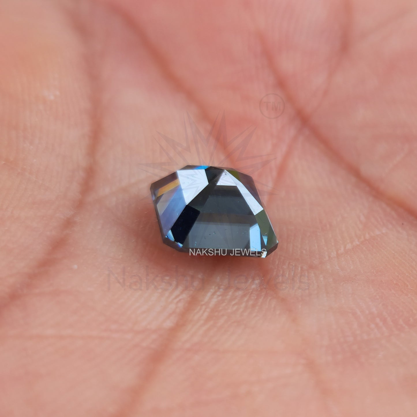 3 CT Asscher Cut Royal Blue Loose Moissanite For Custom Engagement Ring Or Pendant (Copy)