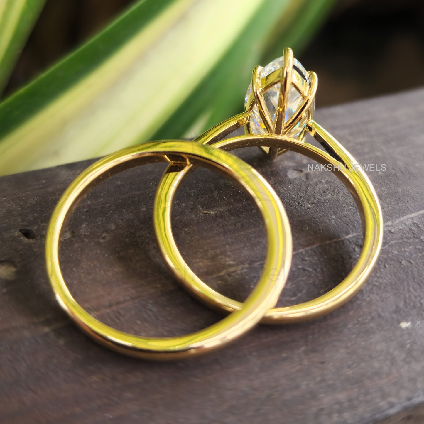 Marquise Cut Moissanite Engagement Bridal Set