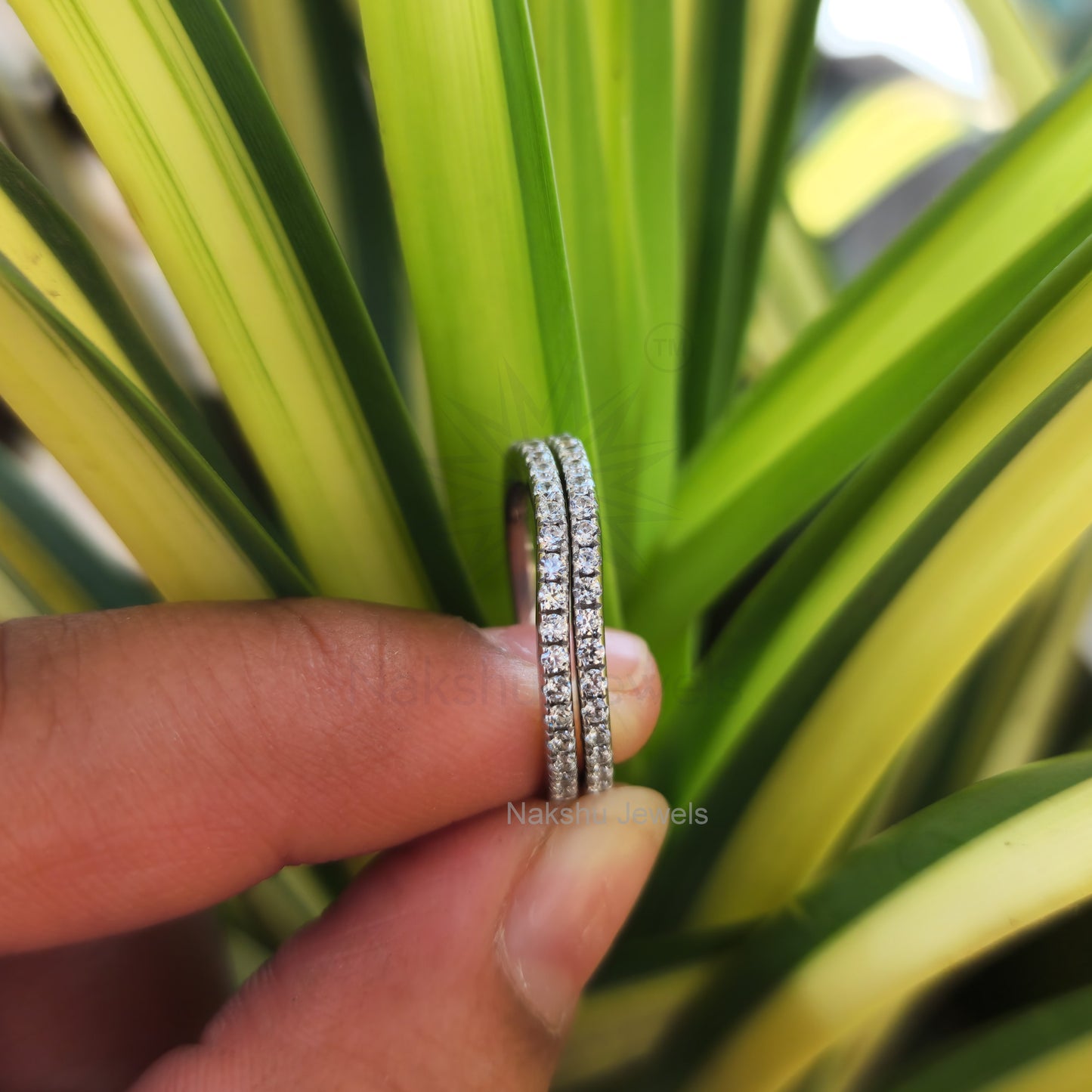 Cushion Cut Colorless Moissanite Trio Wedding Set, Double Halo Engagement Rings