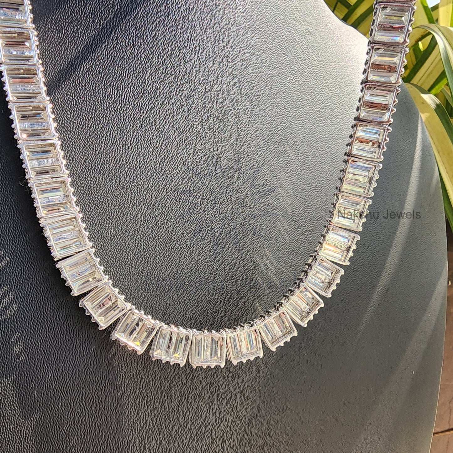 Unisex Baguette Cut Moissanite 8x4 MM Iced Out Tennis Chain