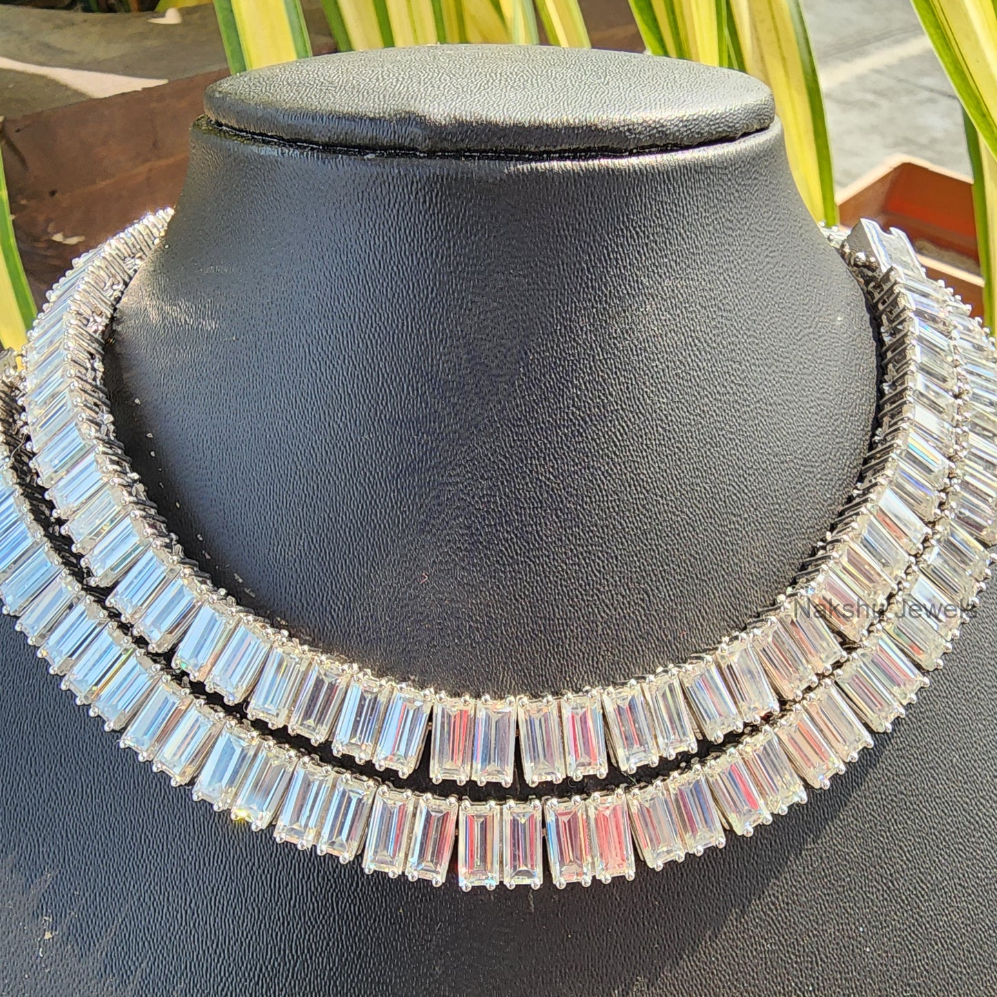 Unisex Baguette Cut Moissanite 8x4 MM Iced Out Tennis Chain