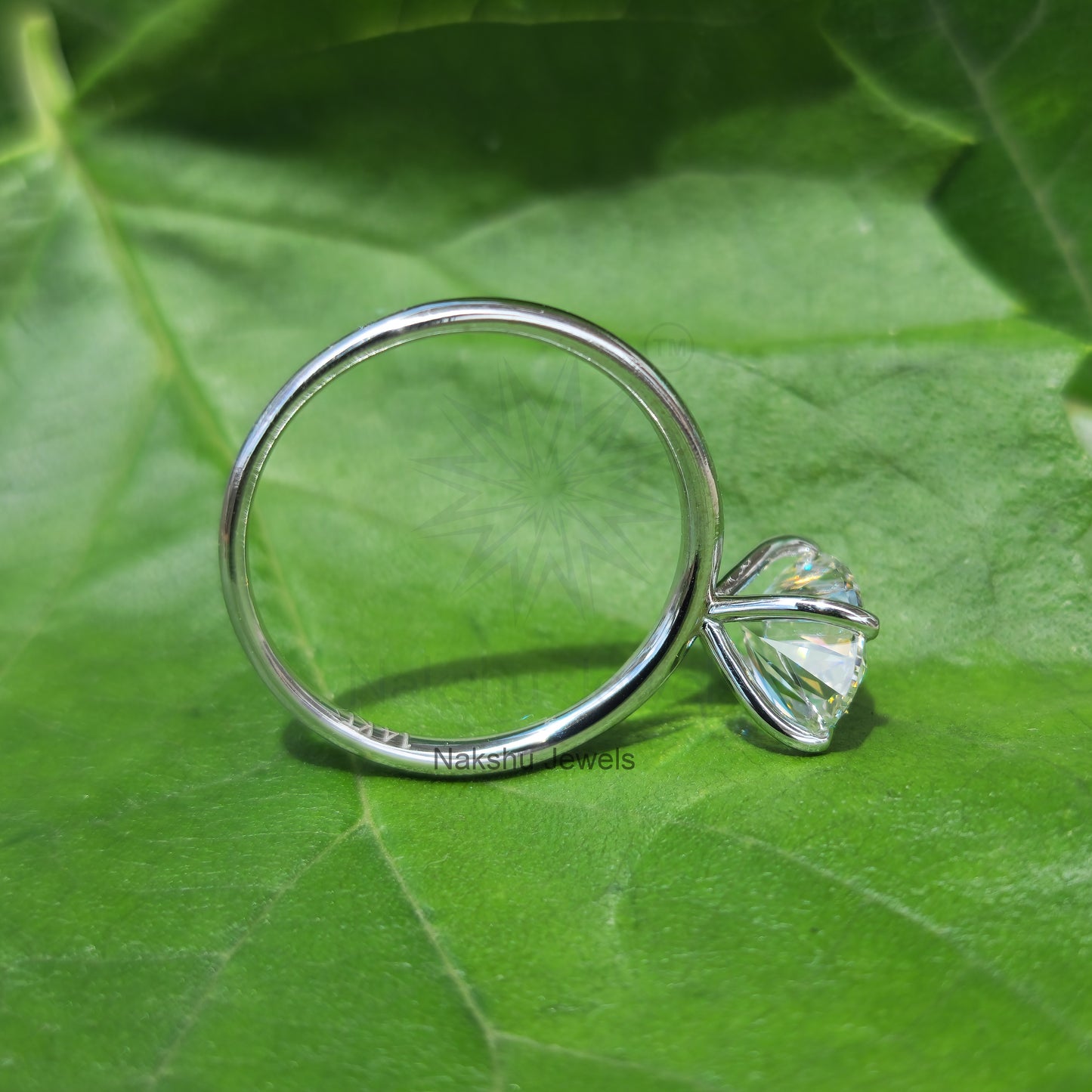 Solitaire Muse Oval Moissanite Engagement Ring for Women