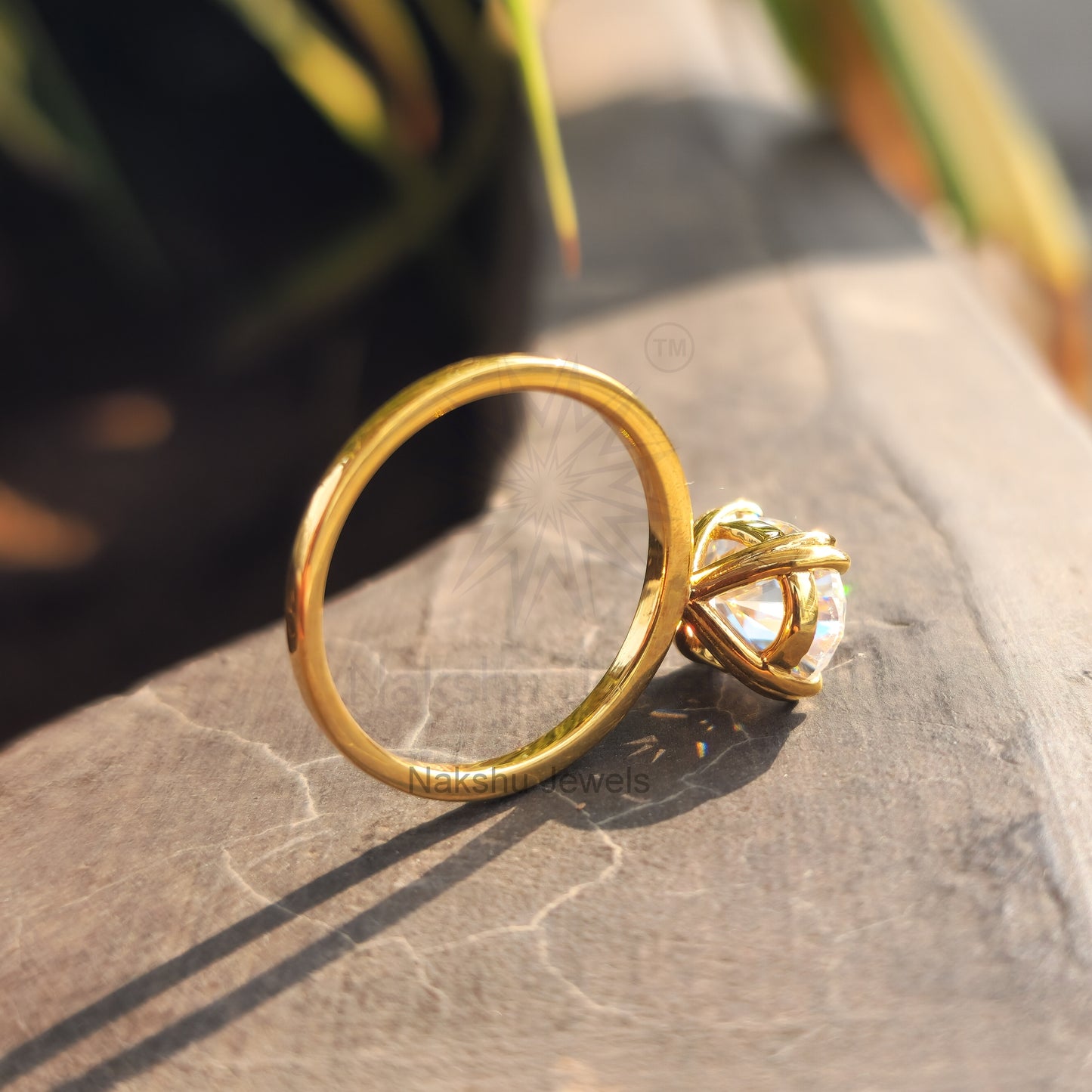 Classic Oval Cut Moissanite Solitaire Engagement Ring