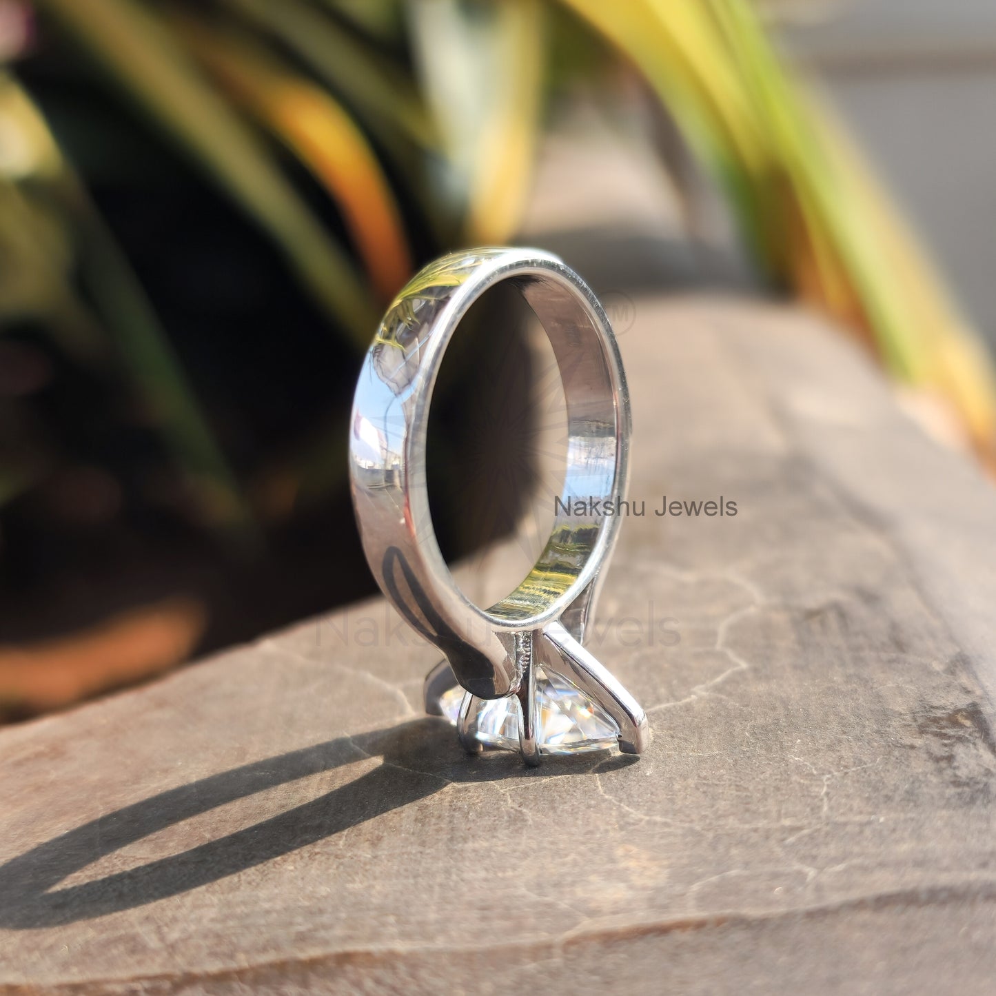 Marquise Cut Moissanite Solitaire Engagement Ring