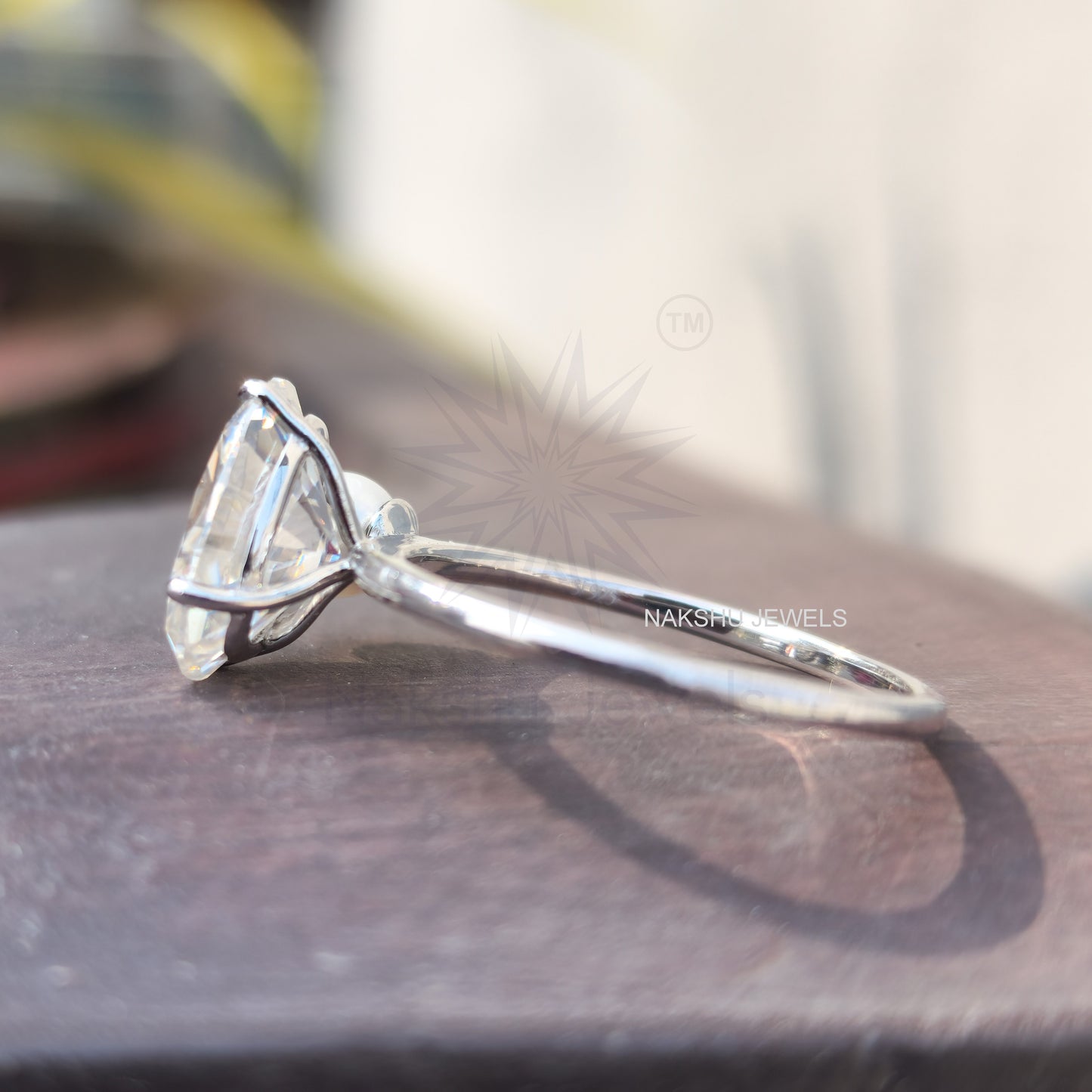 Ariana Grande's Oval & pearl Moissanite Engagement Ring - Celebrity Ring