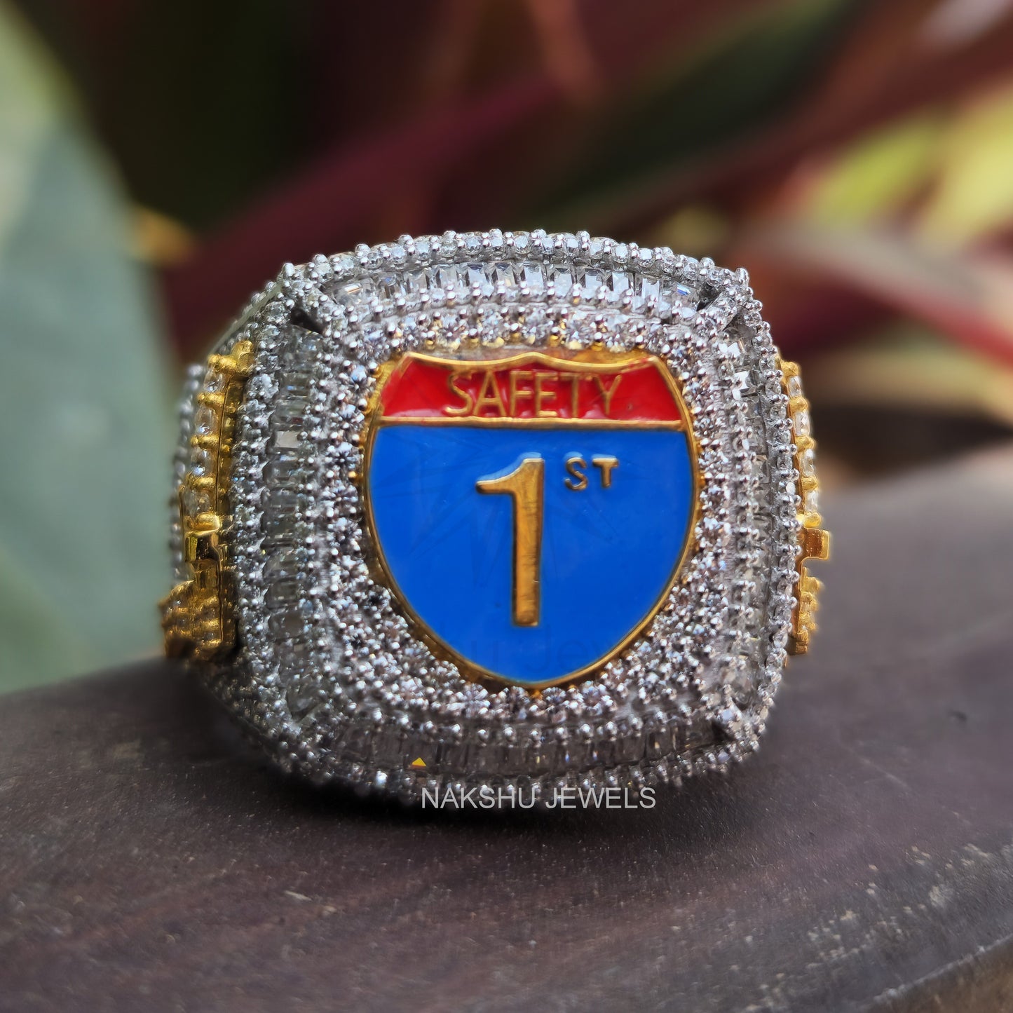 Royal Safety 1st Iced-Out Moissanite Ring