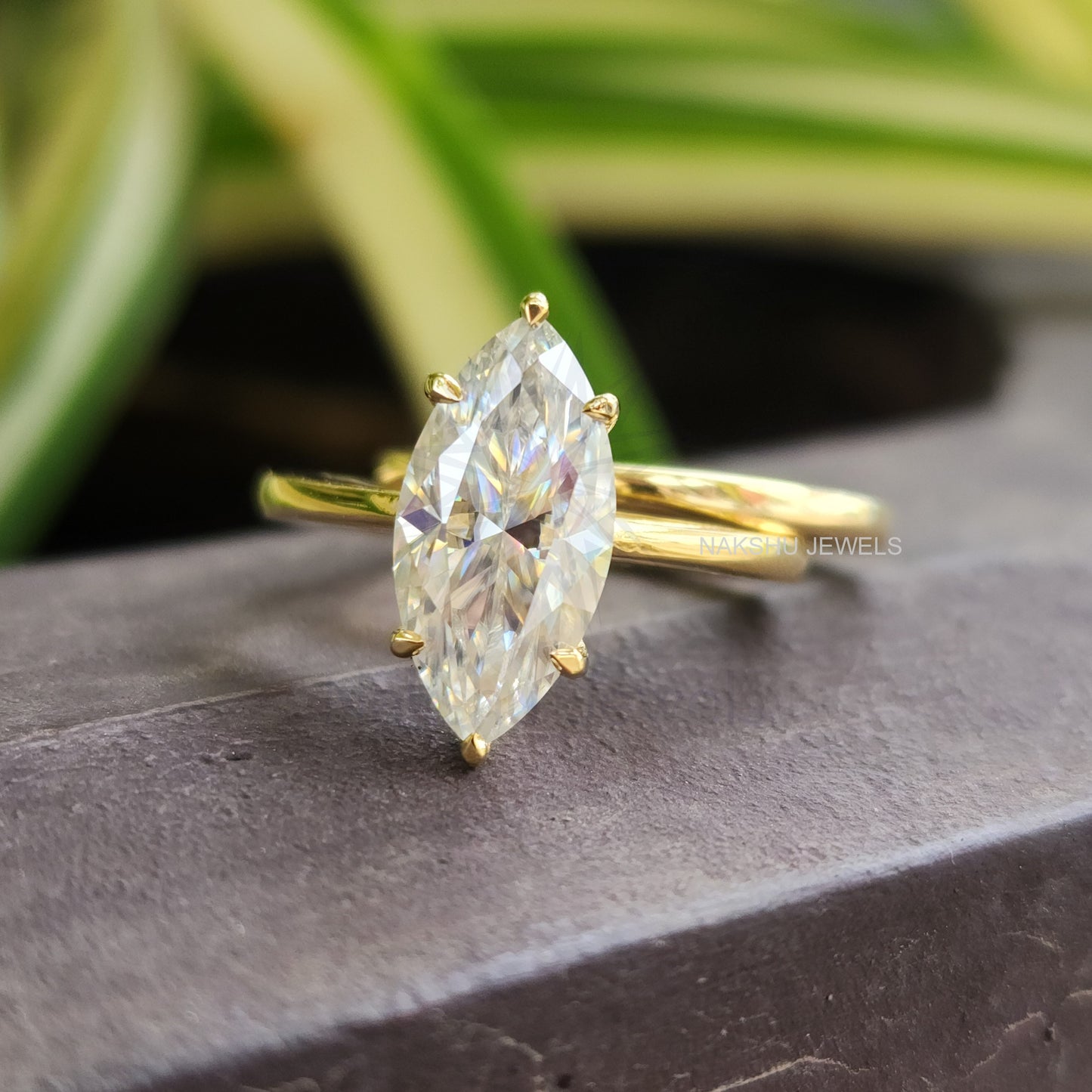 Marquise Cut Moissanite Engagement Bridal Set