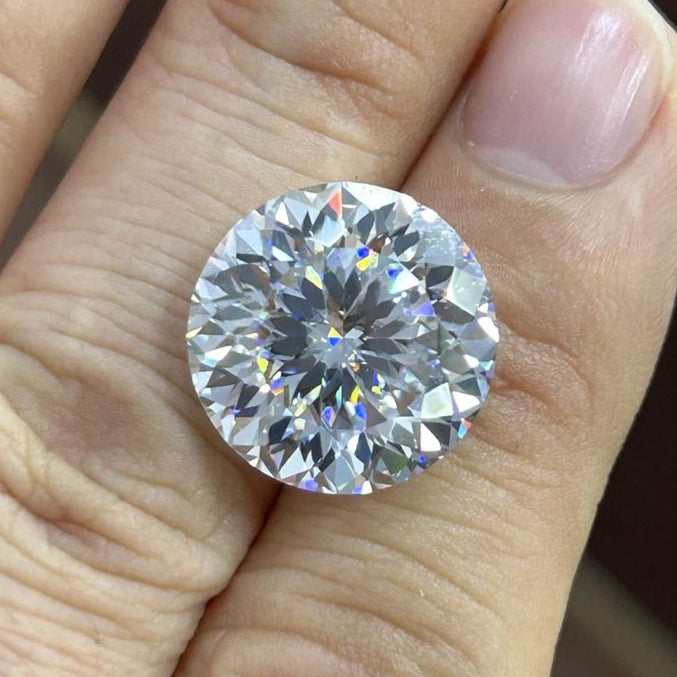3.50 Carat Round Portuguese Cut Moissanite - Nakshu jewels