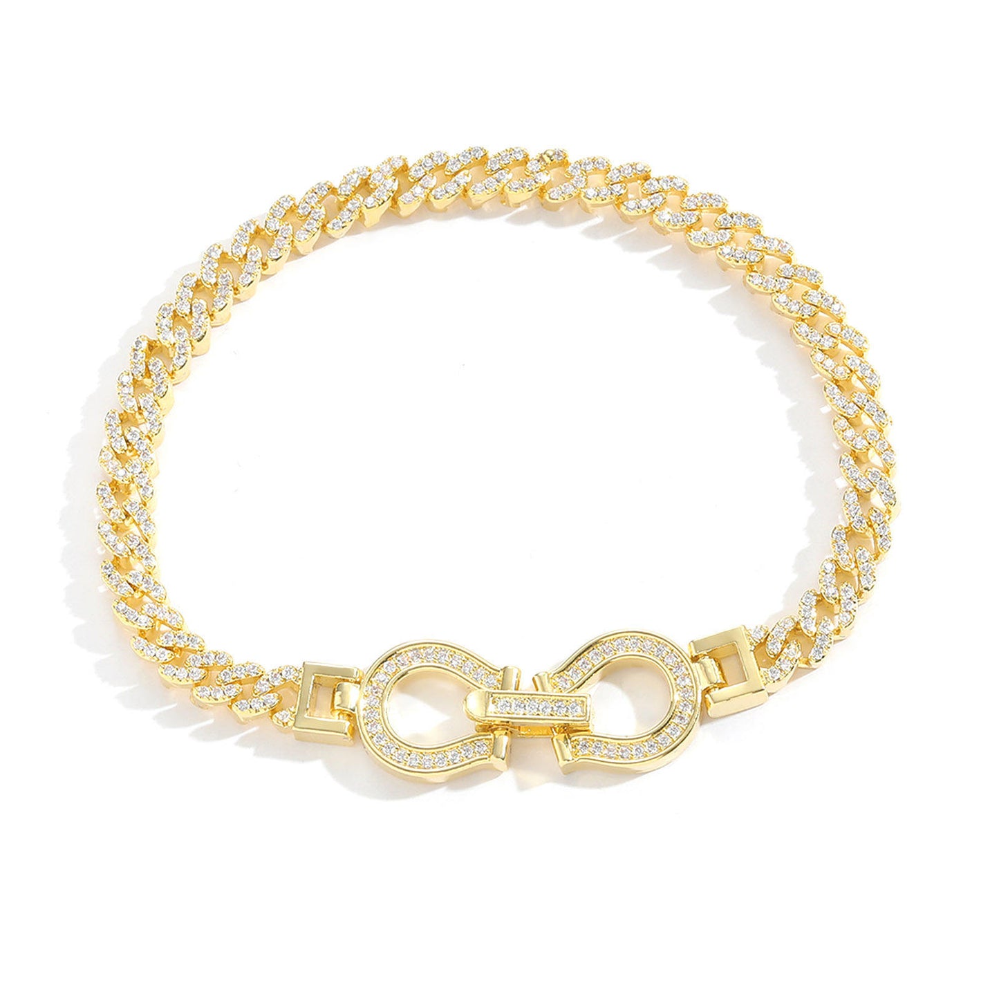 New Design 5MM VVS Moissanite Hip Hop Miami Cuban Link Bracelet For Men