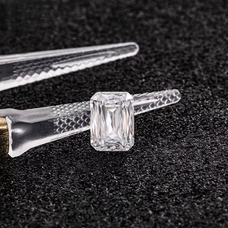 Emerald Inspired Criss Cut Loose Moissanite Diamond For Making Unique Jewelry