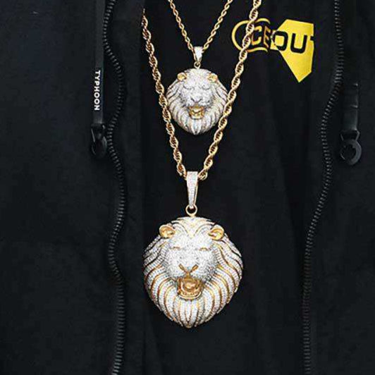 Moissanite Iced Out Pendant In Gold Plated 925 Sterling Silver, Bling Hip Hop Jewelry Pendant