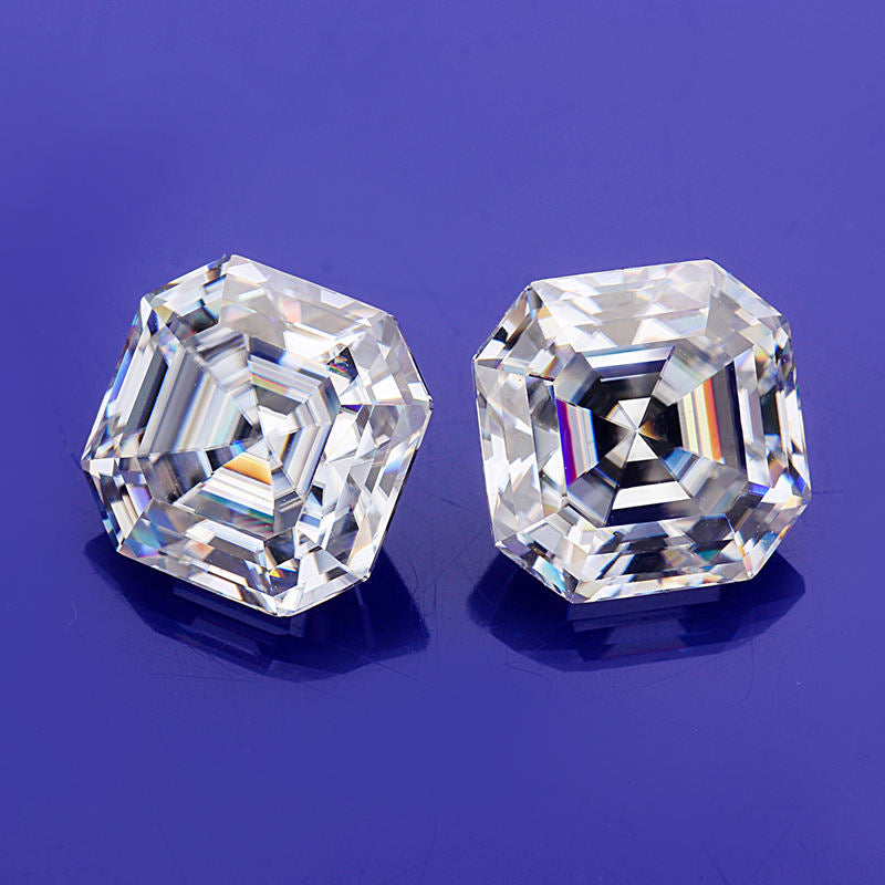 DEF Asscher Cut Loose Moissanite Diamond For Jewelry