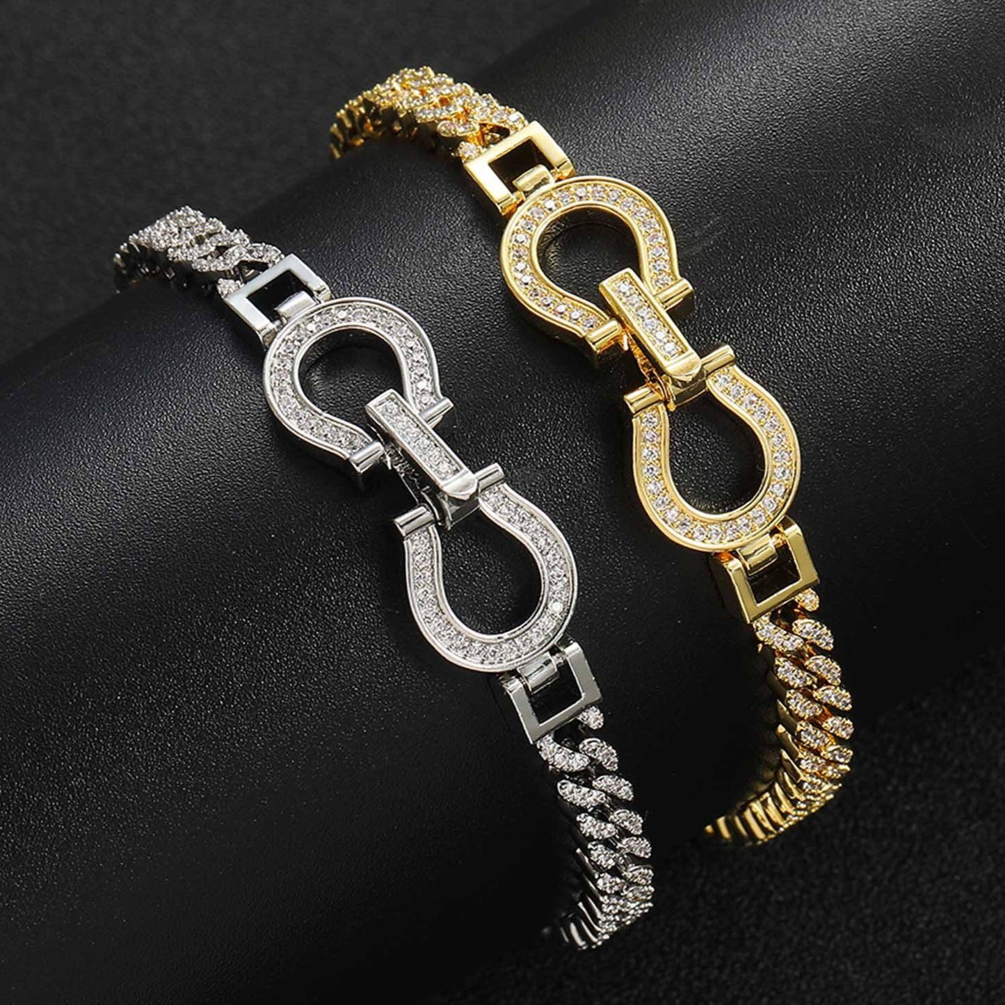New Design 5MM VVS Moissanite Hip Hop Miami Cuban Link Bracelet For Men