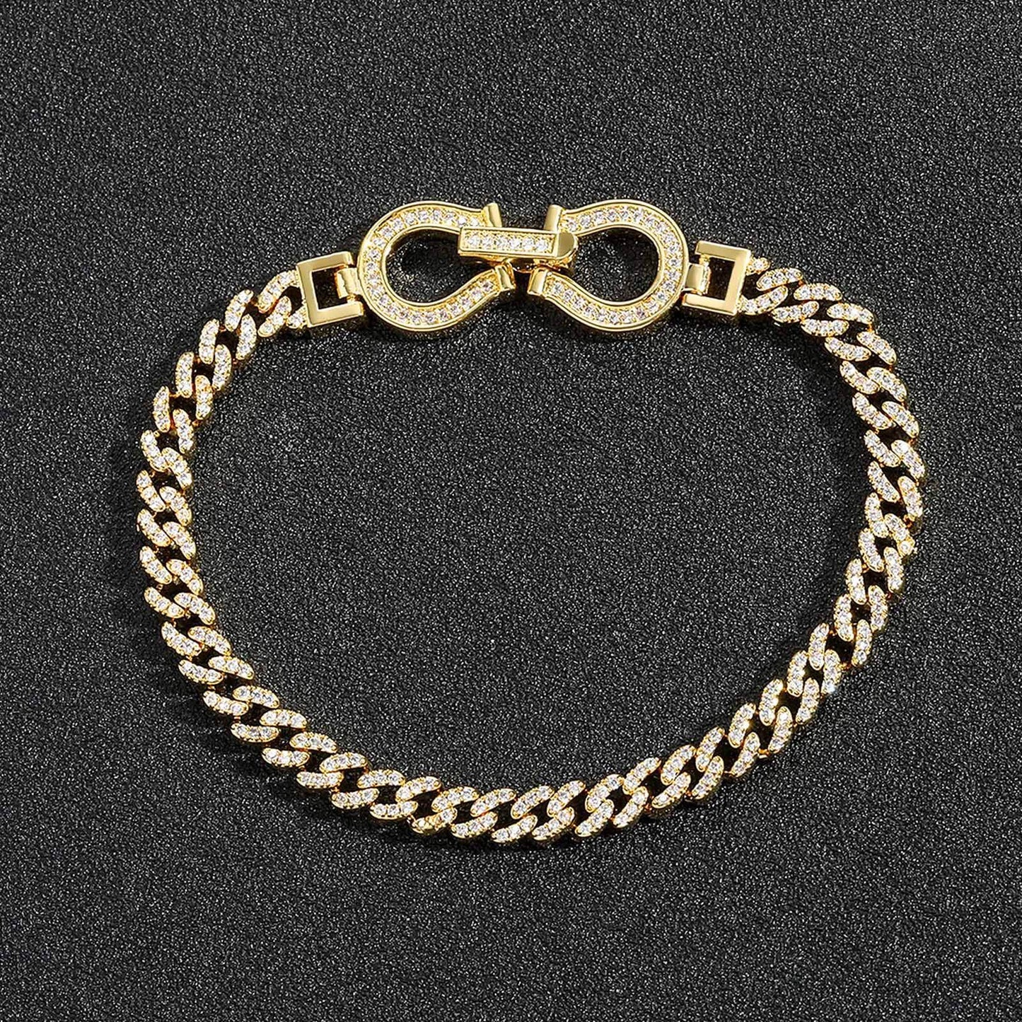 New Design 5MM VVS Moissanite Hip Hop Miami Cuban Link Bracelet For Men