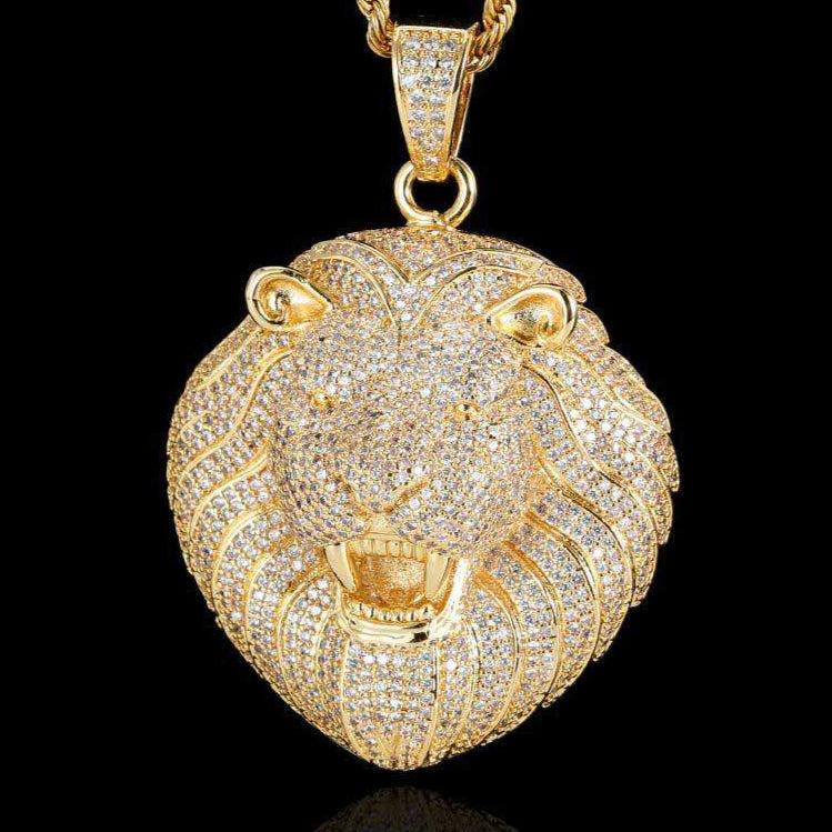 Moissanite Iced Out Pendant In Gold Plated 925 Sterling Silver, Bling Hip Hop Jewelry Pendant