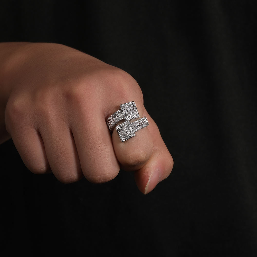 Hip Hop Moissanite Iced Out Engagement Rings For Women