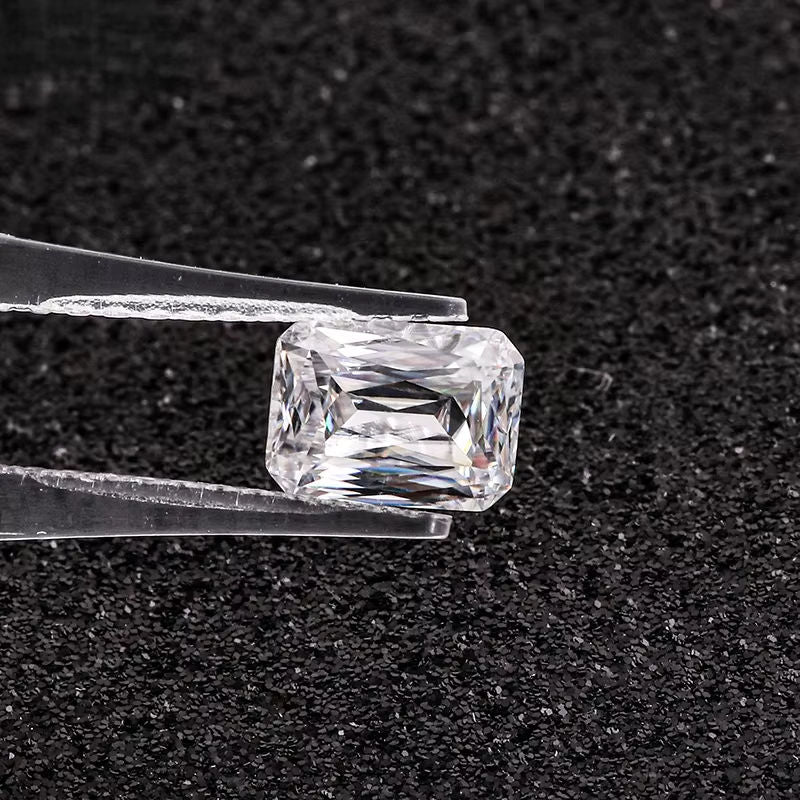 Emerald Inspired Criss Cut Loose Moissanite Diamond For Making Unique Jewelry