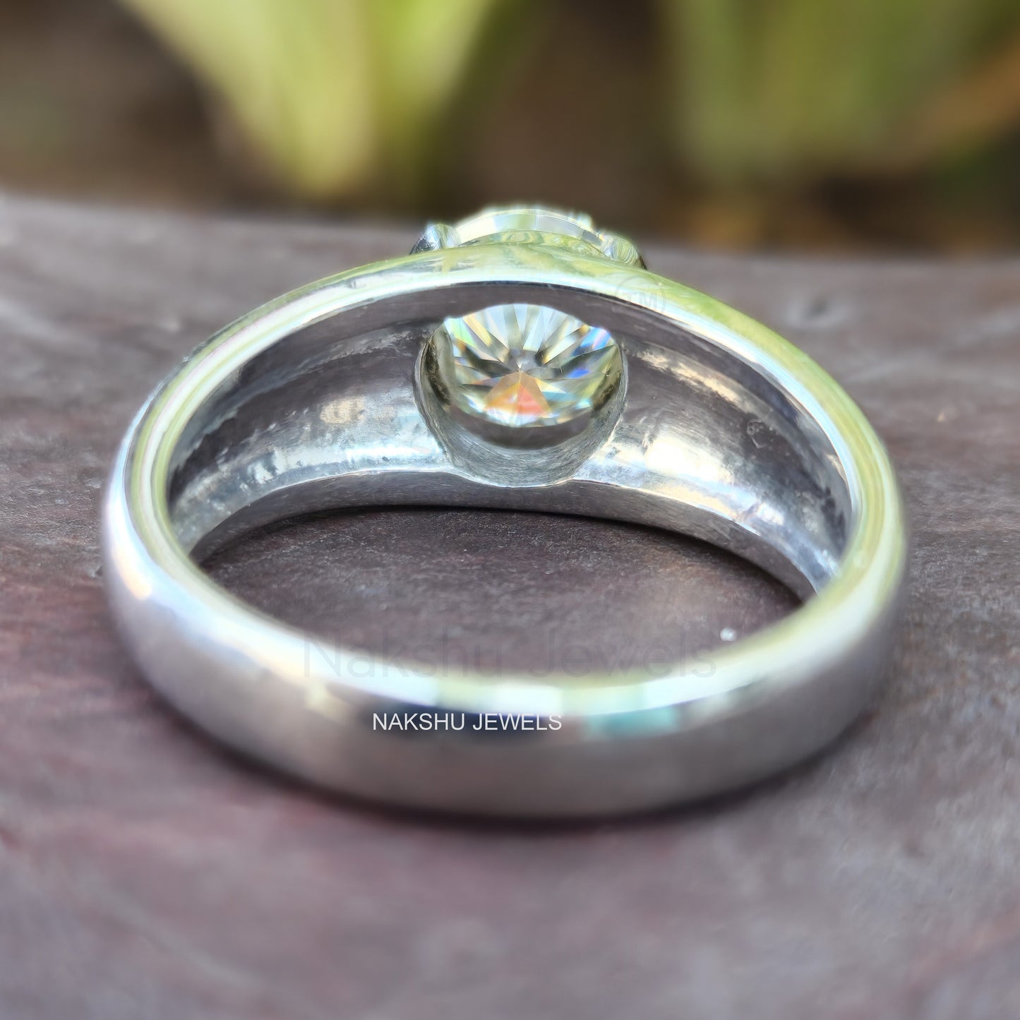 Round Cut Men's Wedding Statement Solitaire Engagement Ring