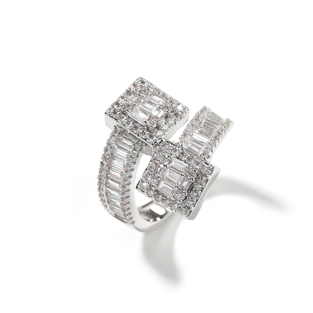Hip Hop Moissanite Iced Out Engagement Rings For Women
