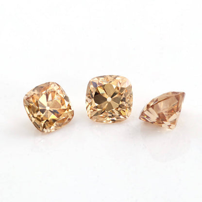 Cushion Cut Champagne Color Moissanite Loose Diamond Gemstone