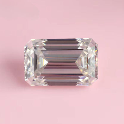 VVS1 1.00 Ct To 10.00 Ct Emerald Cut Moissanite Loose Stone For Making Fine Jewelry