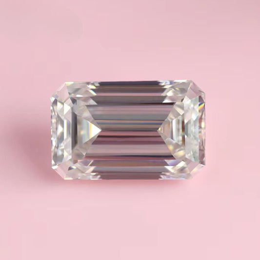 VVS1 1.00 Ct To 10.00 Ct Emerald Cut Moissanite Loose Stone For Making Fine Jewelry
