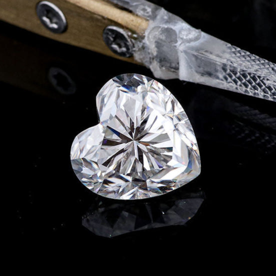 DVVS Colorless Heart Shape Loose Moissanite Stone, Loose Diamond For Jewelry Making