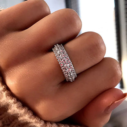 Round Moissanite Iced Out Engagement Wedding Band Rings For Unisex, Moissanite Hip Hop Jewelry