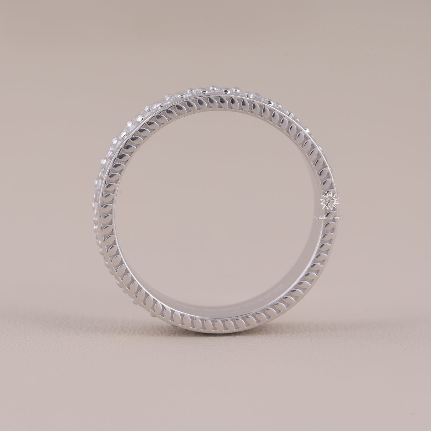 Men's Moissanite Diamond Wedding Ring, Gold Ring For Men, Full Eternity Stacking Band Ring, Moissanite Wedding Band For Men