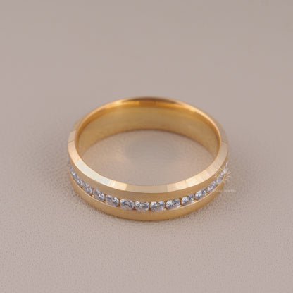 Round Colorless Moissanite Full Eternity Engagement Wedding Band For Him, Solid Gold Men's Channel Set Wedding Band, Anniversary Ring for Men/Man