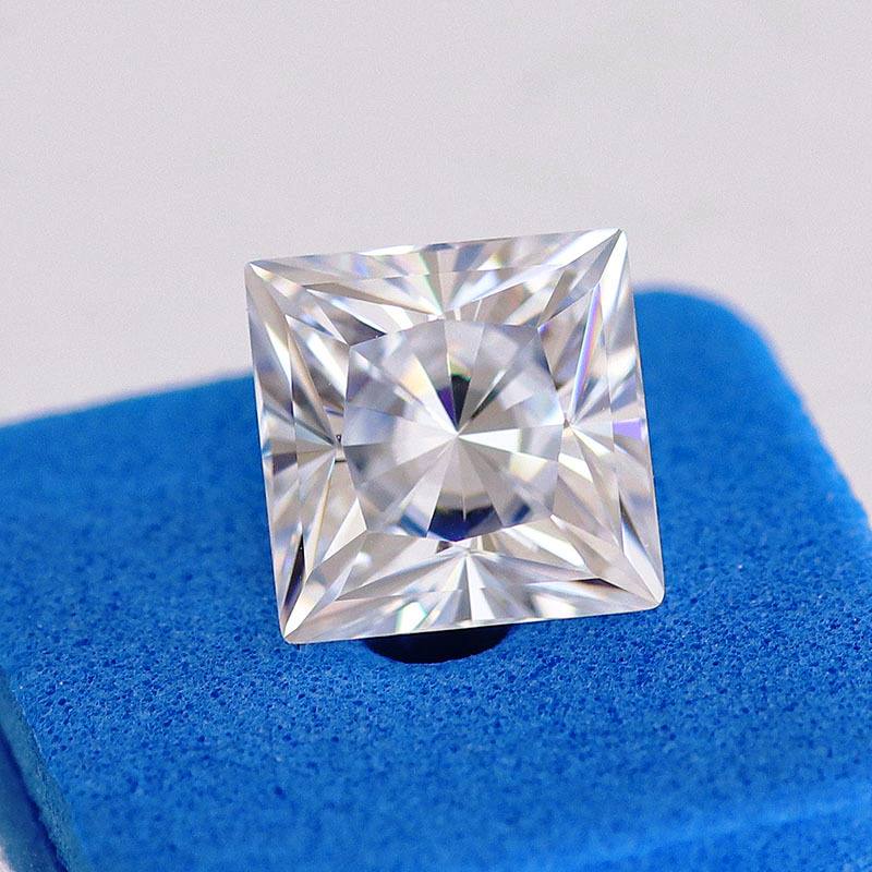 Square-Shaped Princess Cut Loose Moissanite Diamond For Making Jewelry