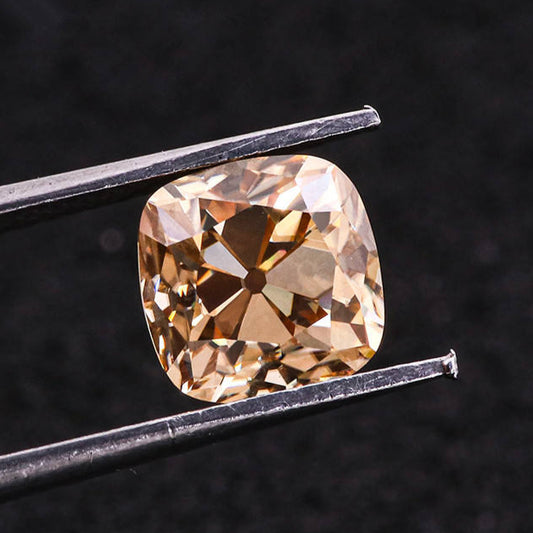 Cushion Cut Champagne Color Moissanite Loose Diamond Gemstone