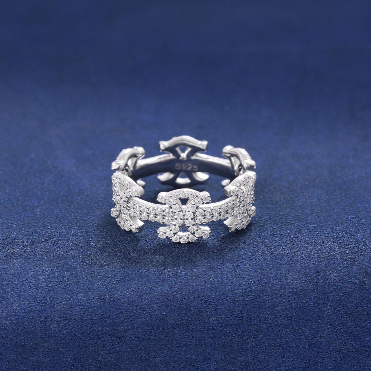 925 Sterling Silver Hip Hop Moissanite Diamond Ring, Iced Out Jewelry For Men and Women
