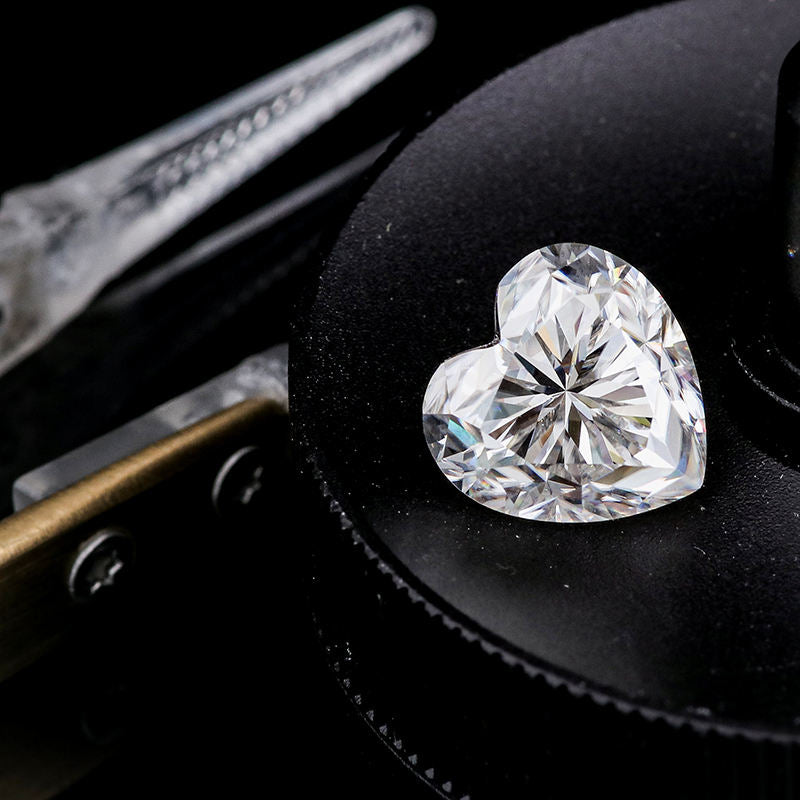DVVS Colorless Heart Shape Loose Moissanite Stone, Loose Diamond For Jewelry Making
