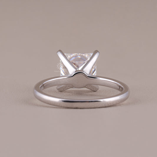 Solitaire Princess Cut Moissanite Engagement Wedding Ring